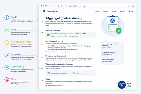 UU Eksempel Tilgjengelighetserklæring