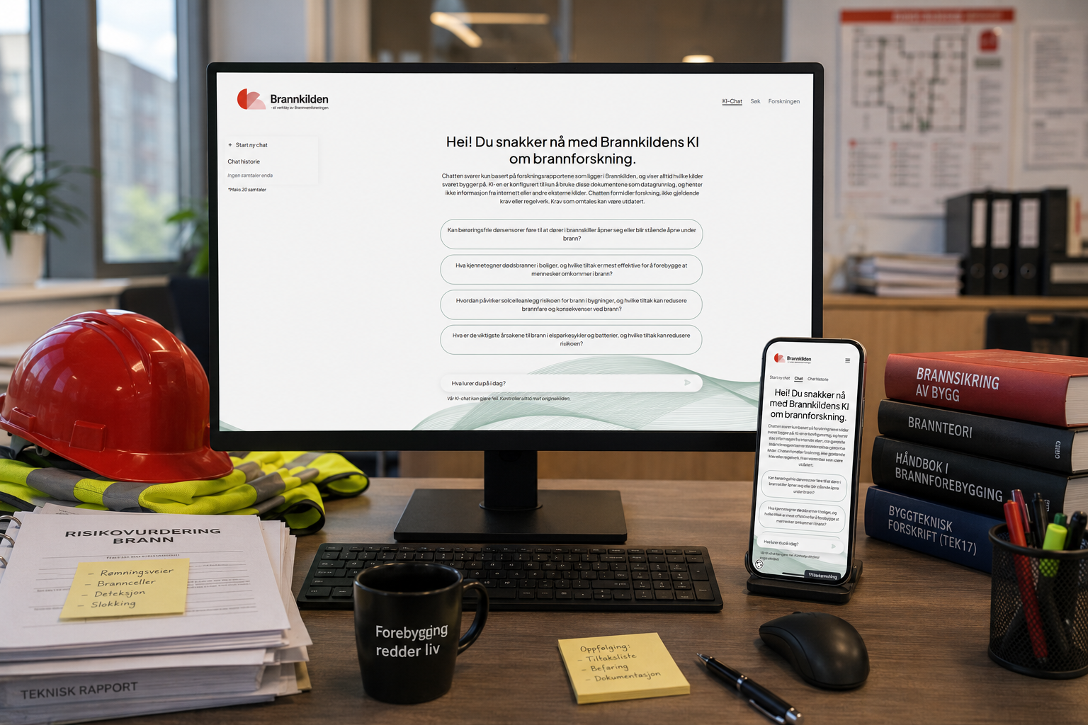 Brannvernforeningen nettsider AI generert