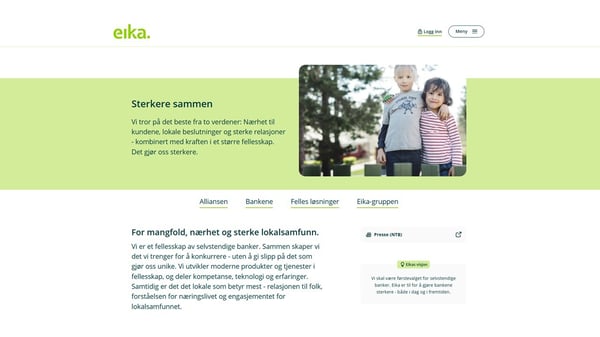 Nettsiden til eika breddeformat